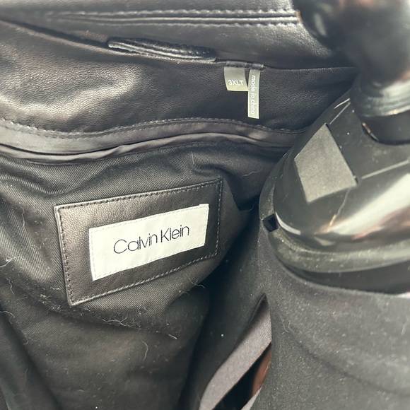 Mens leather jacket 3XLT Calvin Klein black - Picture 3 of 3